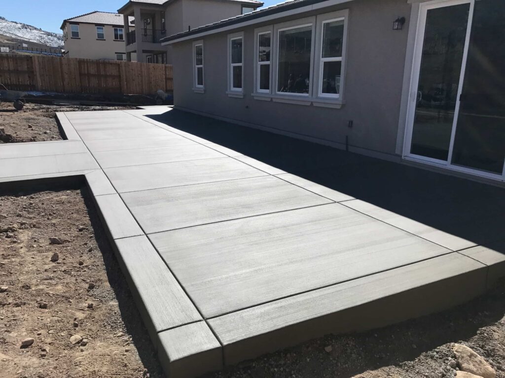 concrete patio and walkway